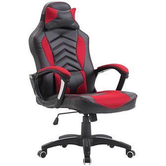 Office Ergomomic Heated Vibrating Massage Chair Pu Leather Swivel Computer Seat