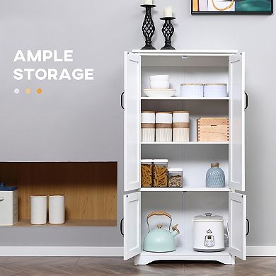 HOMCOM 48.5inch Kitchen Pantry, Storage Cabinet, Cupboard Organizer