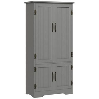 HOMCOM 48.5inch Kitchen Pantry, Storage Cabinet, Cupboard Organizer