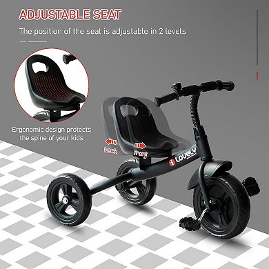 Baby Kids Tricycle Bike Trike Play Sports Activity Ride On Steel Frame Black