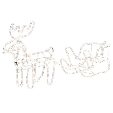 35" Christmas Pre-lit Led Display Outdoor Reindeer Holiday Yard Lawn Decoration