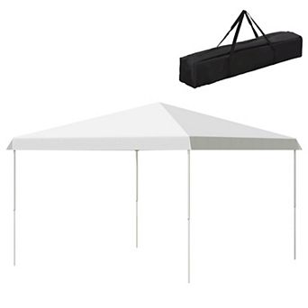 13' X 13' Pop Up Canopy Party With Adjustable Height Carry Bag For Patio, White