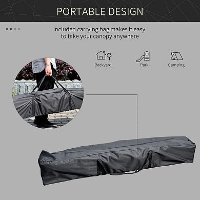 13' X 13' Pop Up Canopy Party With Adjustable Height Carry Bag For Patio, White