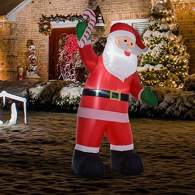 8' Christmas Inflatable Santa Holiday Yard Decor Outdoor Light Up Led