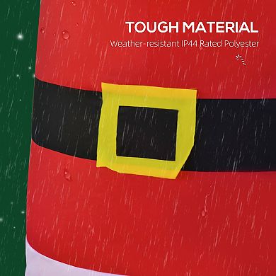 HOMCOM 8' H Christmas Holiday Yard Inflatable Outdoor, Light Up LED