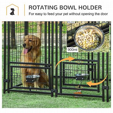 PawHut Dog Kennel, Welded Wire Heavy Duty Dog Run, 4.6ft x 4.6ft x 5ft