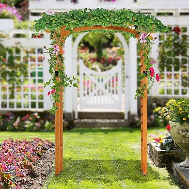 7.5ft Outdoor Garden Arch Arbor Trellis Wooden Wedding Gateway Lawn Yard Decor