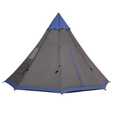 Large Family Camping Tent W/ Carrying Bag & Ground Stakes For Three Seasons