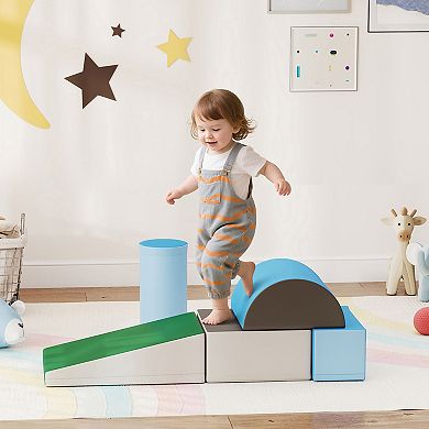 Soozier 5 Piece Climb and Crawl Activity Play Set Soft Secure Foam Playset