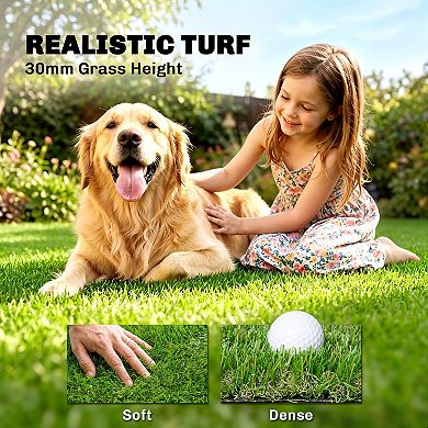 Outsunny Synthetic Indoor / Outdoor Artificial Turf Carpet with Realistic Look