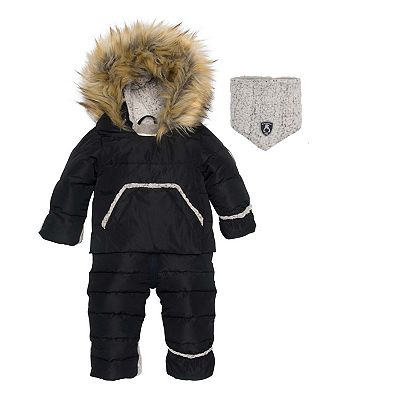 Black One Piece Baby Snowsuit