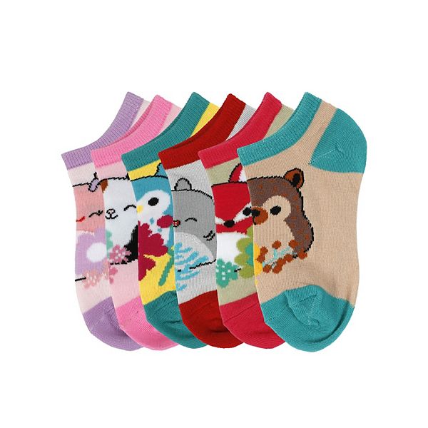 Girls Squishmallows 6-Pack Ankle Socks