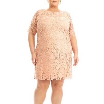 Plus Size Nina Leonard Lace Sheath Dress
