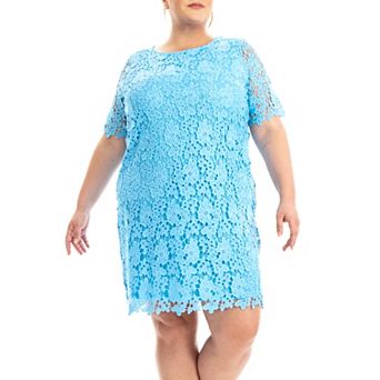 Plus Size Nina Leonard Lace Sheath Dress