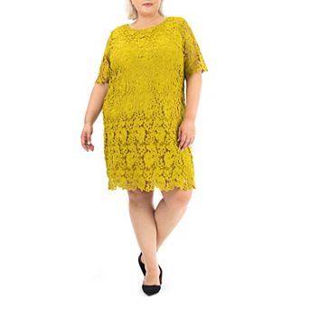 Plus Size Nina Leonard Lace Sheath Dress