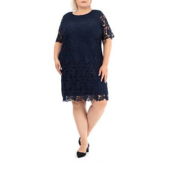 Plus Size Nina Leonard Lace Sheath Dress
