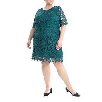 Plus Size Nina Leonard Lace Sheath Dress