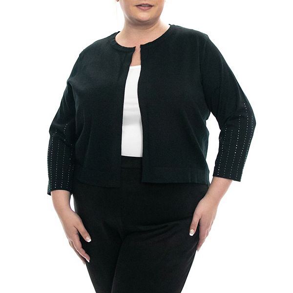 Plus Size Nina Leonard Heat Seal Bolero