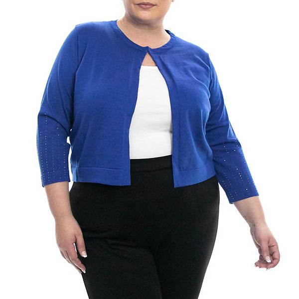 Plus Size Nina Leonard Heat Seal Bolero