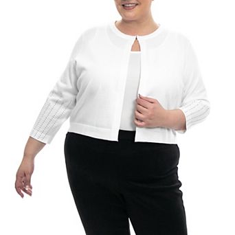 Plus Size Nina Leonard Heat Seal Bolero