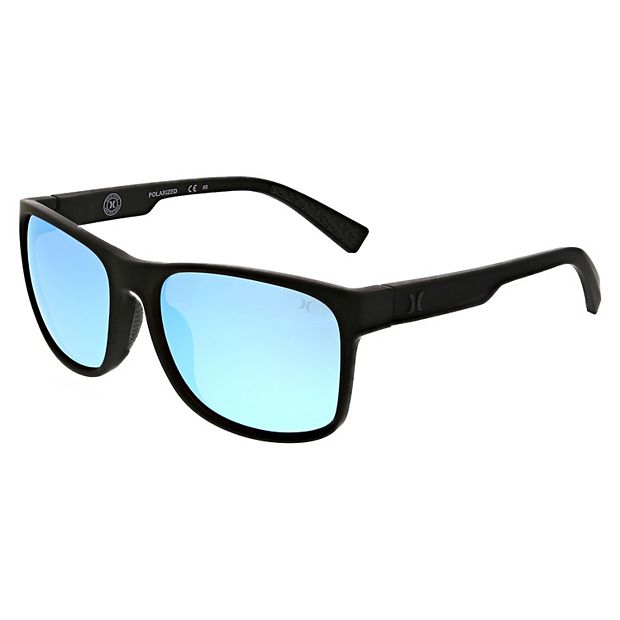Hurley Men's Resolution Square Mirrored Sunglasses - Blue - 57 mm