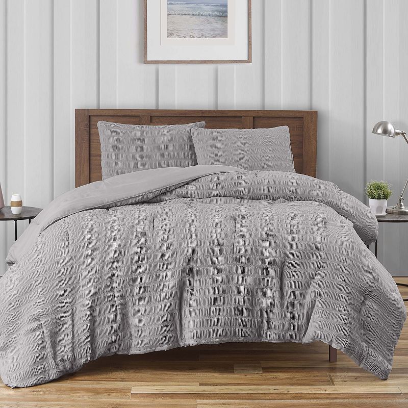 76823021 Threaded Bexley Comforter set, Grey, Queen sku 76823021