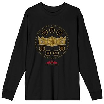 Men's House of the Dragon Gold Long Sleeve Tee