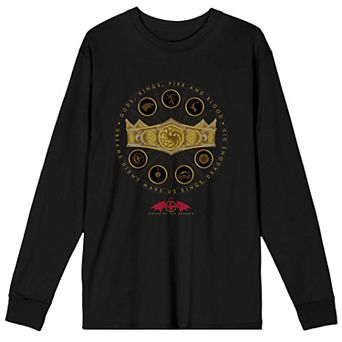 Men's House of the Dragon Gold Long Sleeve Tee
