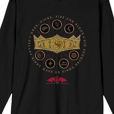 Men's House of the Dragon Gold Long Sleeve Tee
