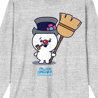 Men's Frosty The Snowman Chibi Long Sleeve Tee