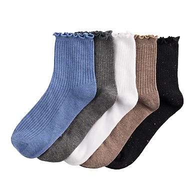 Women's Sonoma Goods For Life® 5-Pack Lettuce Edge Ankle Socks