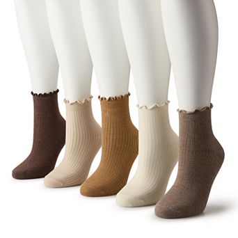 Women's Sonoma Goods For Life® 5-Pack Lettuce Edge Ankle Socks