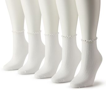 Women's Sonoma Goods For Life® 5-Pack Lettuce Edge Ankle Socks