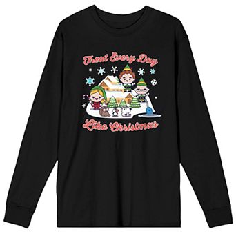 Men's Elf Treat Every Day Like Long Sleeve Tee
