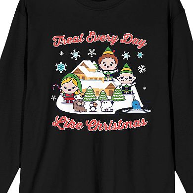 Men's Elf Treat Every Day Like Long Sleeve Tee
