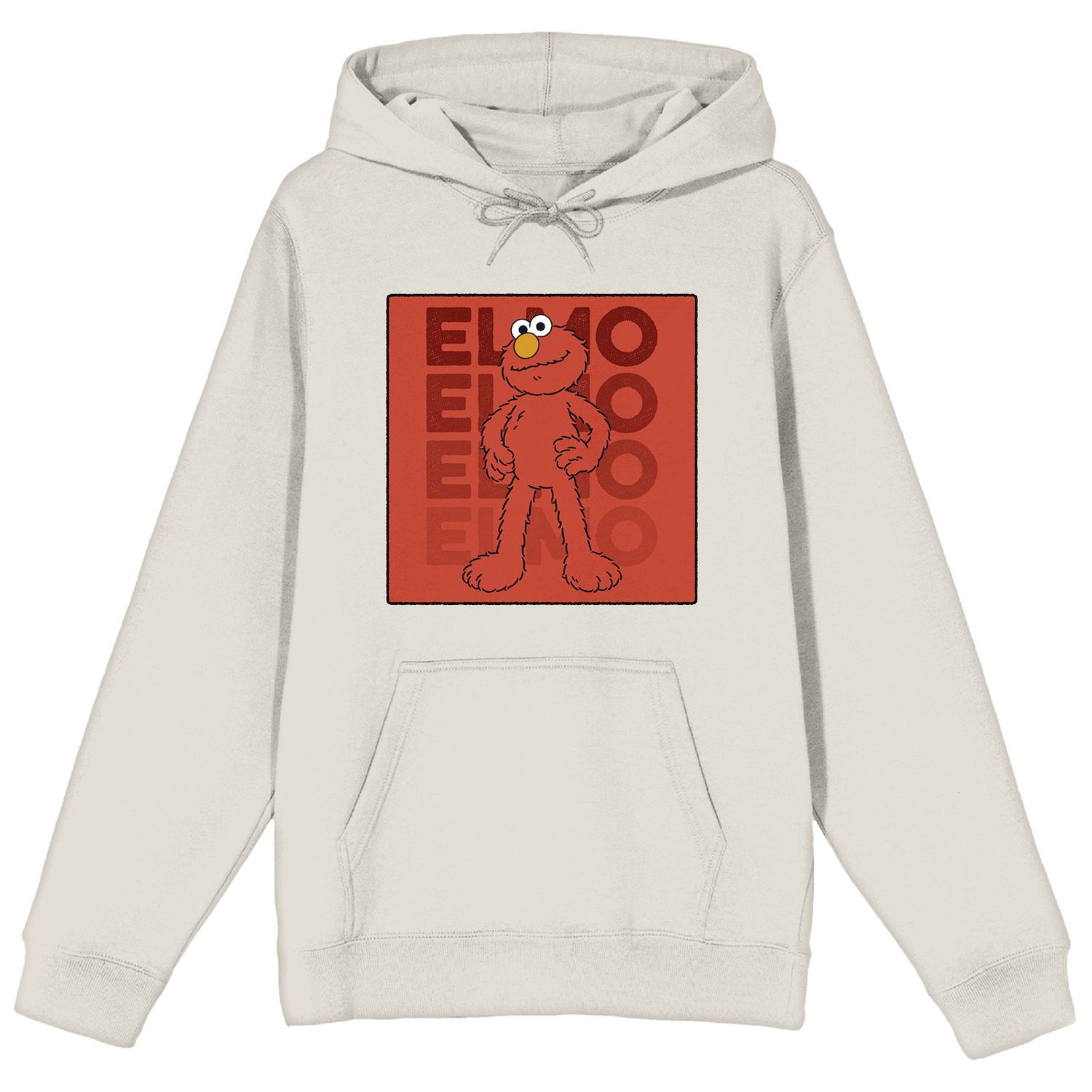 Sesame Street Elmo Face Adult Hoodie – Red, Pull-Over, Long Sleeve – Unisex