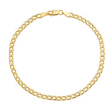 Everlasting Gold 10k Gold Curb Chain Bracelet 