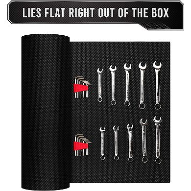 Precision Defined Professional Grade Tool Box Liner, Non-slip Drawer Liner, 18" X 24 Ft Black