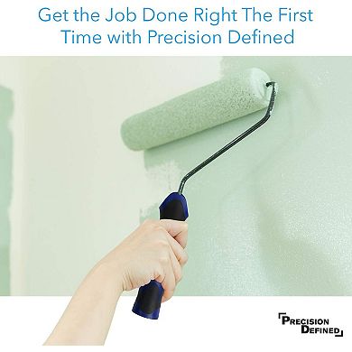 Precision Defined Paint Roller Replacement Covers For Roller Brushes 4-inch 6-pack (1/2-inch Nap)