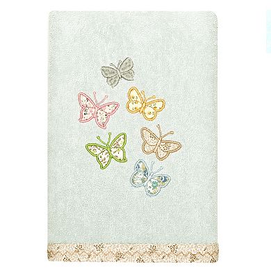 Linum Home Textiles Turkish Cotton Mariposa 4-piece Embellished Towel Set