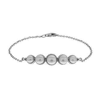 SIRI USA by TJM Sterling Silver Freshwater Cultured Pearl Bracelet
