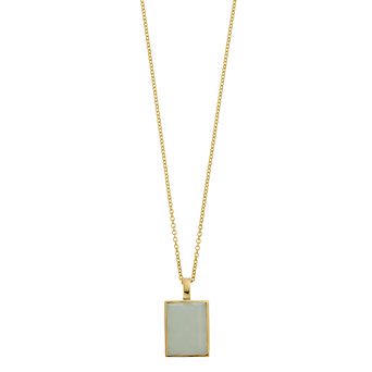 SIRI USA by TJM Octagon Cut Jade Pendant Necklace
