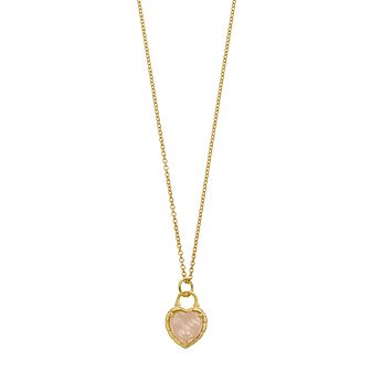 SIRI USA by TJM Ice Rose Quartz Heart Pendant Necklace
