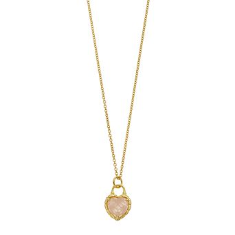 SIRI USA by TJM Ice Rose Quartz Heart Pendant Necklace