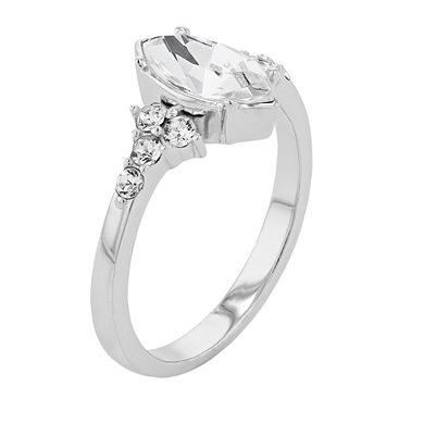 SIRI USA by TJM Sterling Silver Marquise Crystal Ring