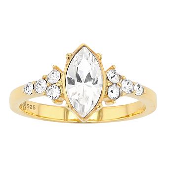 SIRI USA by TJM Marquise Cut Crystal Ring