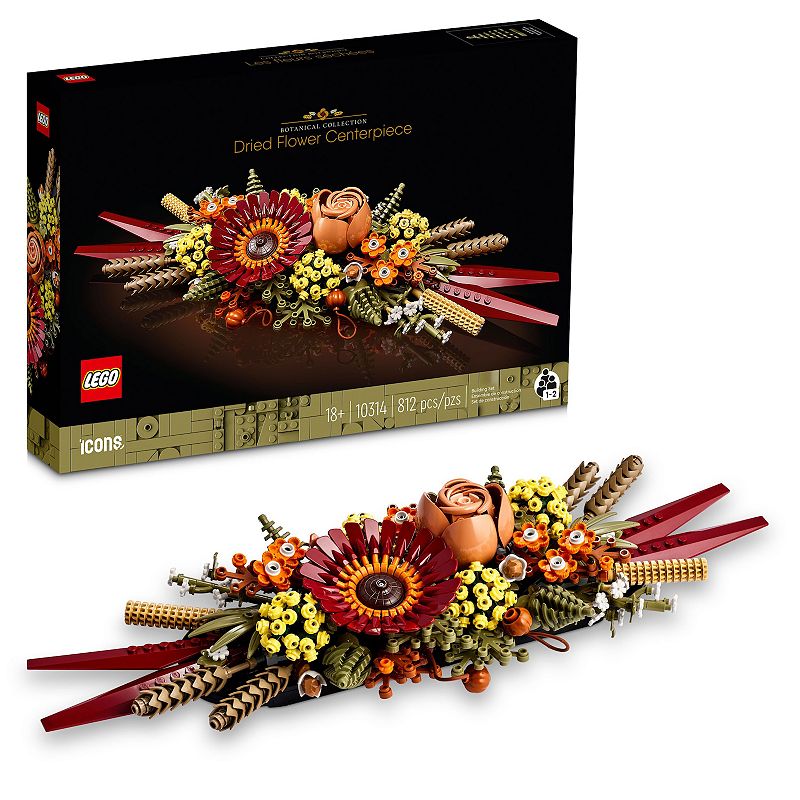 LEGO Icons Dried Flower Centerpiece 10314 Building Kit (812 Pieces), Multic