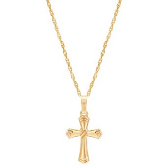 Everlasting Gold 10k Gold Cross Pendant