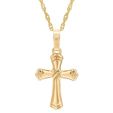 Everlasting Gold 10k Gold Cross Pendant