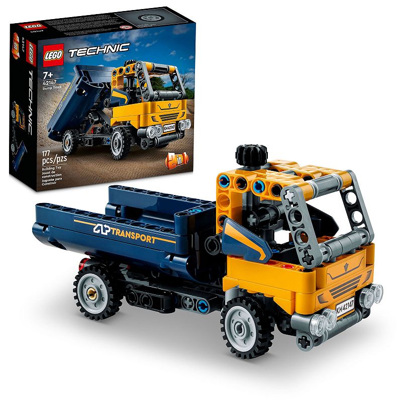 LEGO Technic Dump Truck 42147 Building Toy Set, Multicolor